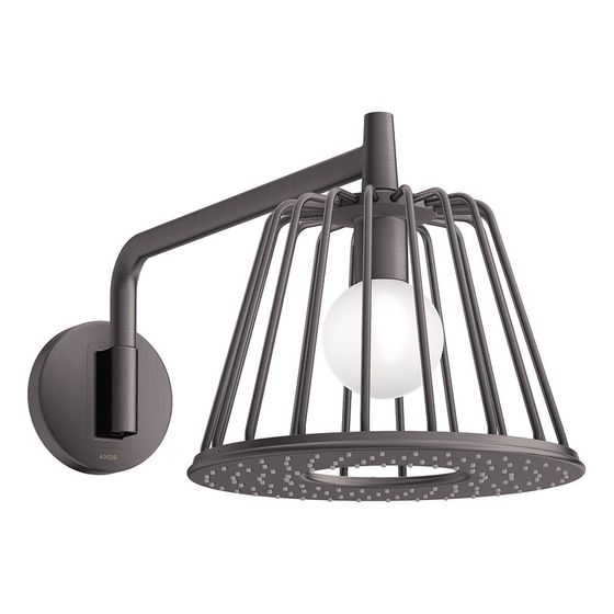 Hansgrohe AXOR LampShower/Nendo LampShower 275mm, 13l/min, 1jet, Brausearm, Brushed Black Chrome