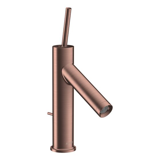 Hansgrohe AXOR Starck Einhebel-Waschtischmischer 90mm, 5l/min, Pin-Griff, Zugstangen-Ablaufgarnitur, Brushed Red Gold