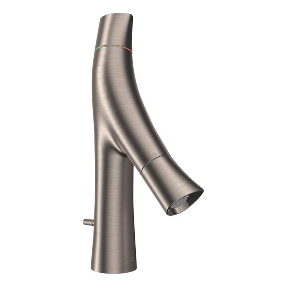 Hansgrohe AXOR Starck Organic 2-Griff Waschtischmischer 80mm, 3,5l/min, Zugstangen-Ablaufgarnitur, Edelstahl Optic