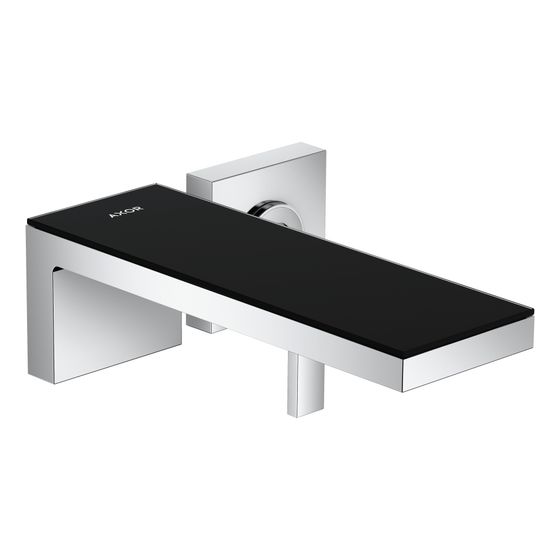 Hansgrohe AXOR MyEdition Einhebel-Waschtischmischer Unterputz, 5l/min, für Wandmontage, Auslauf 221mm, Chrom/Schwarzglas