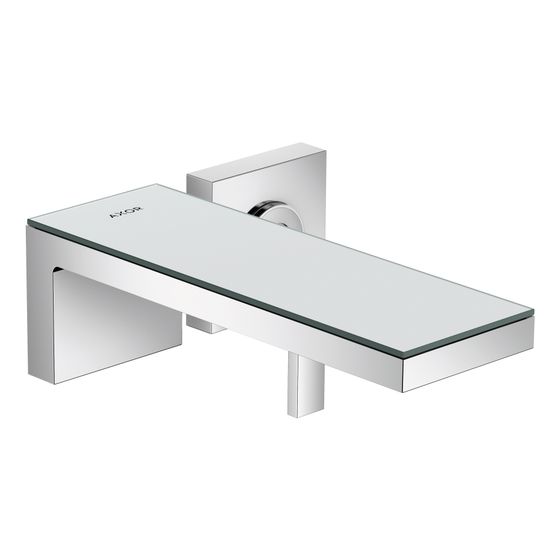 Hansgrohe AXOR MyEdition Einhebel-Waschtischmischer Unterputz, 5l/min, für Wandmontage, Auslauf 221mm, Chrom/Spiegelglas