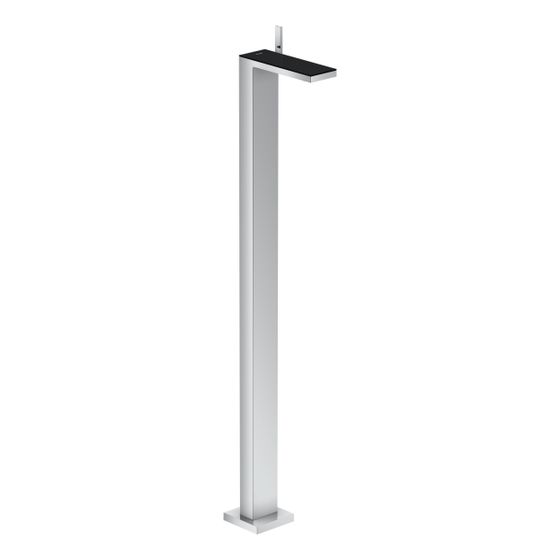Hansgrohe AXOR MyEdition Einhebel-Waschtischmischer bodenstehend, 5l/min, Push-Open Ablaufgarnitur, Chrom/Schwarzglas