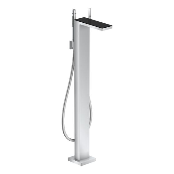 Hansgrohe AXOR MyEdition Einhebel-Wannenmischer bodenstehend, 20l/min, Chrom/Schwarzglas