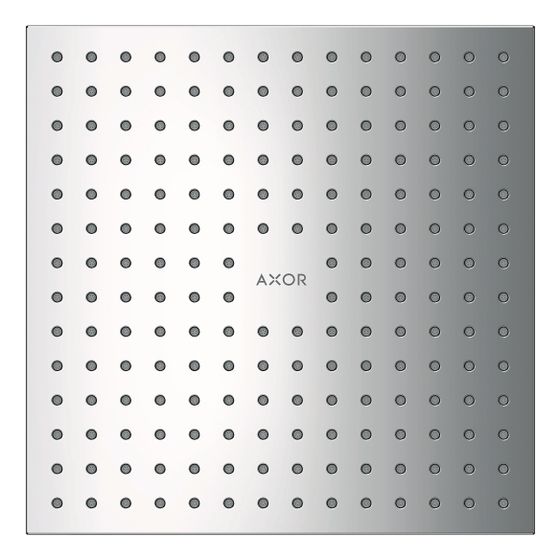 Hansgrohe AXOR ShowerSolutions Kopfbrause, 18,1l/min, 250x250mm, 1jet, Deckenintegriert, Chrom