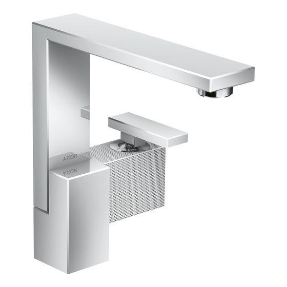 Hansgrohe AXOR Edge Einhebel-Waschtischmischer 190mm, 5l/min, Push-Open Ablaufgarnitur, Diamantschliff, Chrom