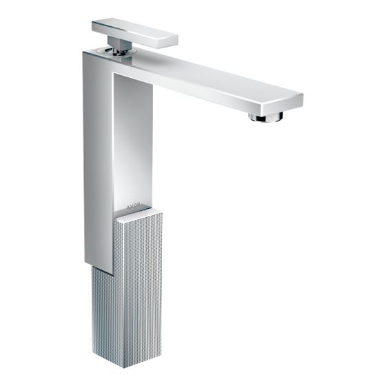Hansgrohe AXOR Edge Einhebel-Waschtischmischer 280mm, 5l/min, für AWT, Push-Open Ablaufgarnitur, Diamantschliff, Chrom