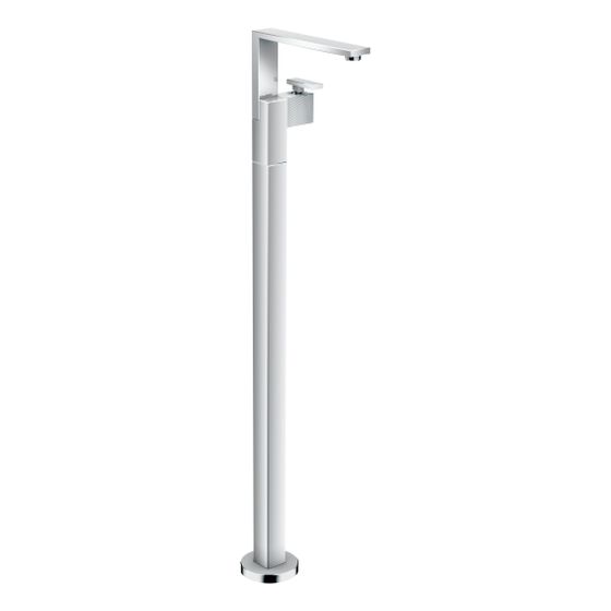 Hansgrohe AXOR Edge Einhebel-Waschtischmischer bodenstehend, 5l/min, Push-Open Ablaufgarnitur, Diamantschliff, Chrom