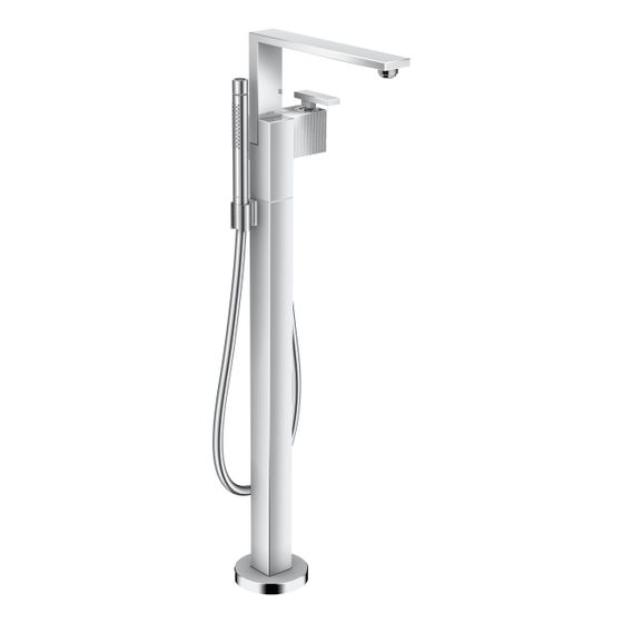 Hansgrohe AXOR Edge Einhebel-Wannenmischer bodenstehend, 23l/min, Diamantschliff, Chrom