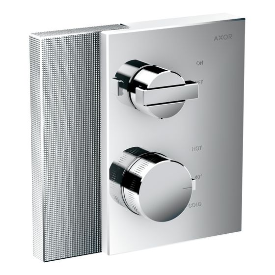 Hansgrohe AXOR Edge Thermostat Unterputz, 26l/min, Absperrventil, Diamantschliff, Chrom