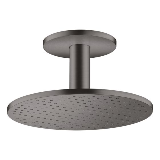 Hansgrohe AXOR ShowerSolutions Kopfbrause 300mm, 18l/min, 2jet, Deckenanschluss, Brushed Black Chrome