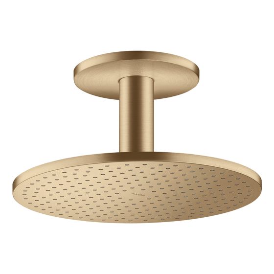 Hansgrohe AXOR ShowerSolutions Kopfbrause 300mm, 18l/min, 2jet, Deckenanschluss, Brushed Bronze