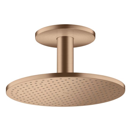 Hansgrohe AXOR ShowerSolutions Kopfbrause 300mm, 19l/min, 1jet, Deckenanschluss, Brushed Red Gold