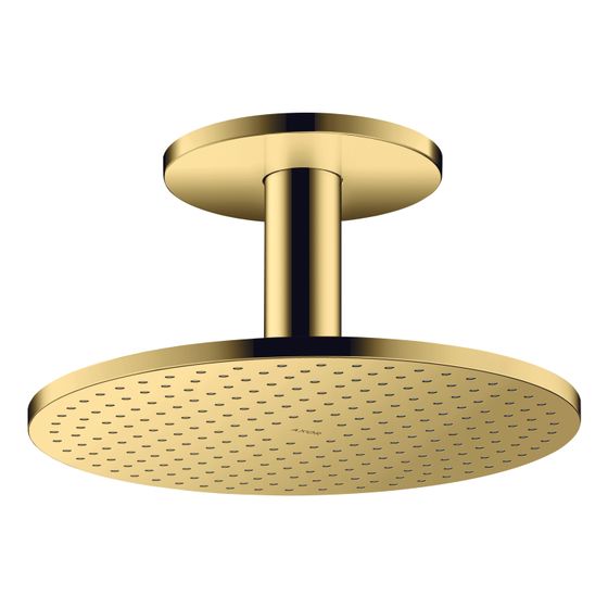 Hansgrohe AXOR ShowerSolutions Kopfbrause 300mm, 19l/min, 1jet, Deckenanschluss, Polished Gold Optic