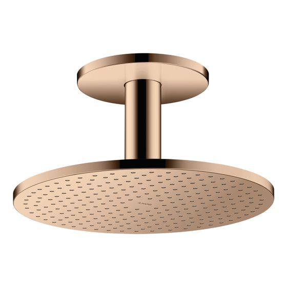 Hansgrohe AXOR ShowerSolutions Kopfbrause 300mm, 18l/min, 2jet, Deckenanschluss, Polished Red Gold