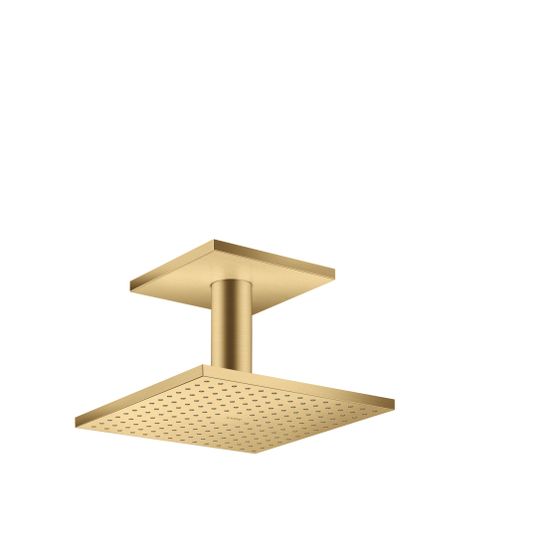 Hansgrohe AXOR ShowerSolutions Kopfbrause, 18l/min, 250x250mm, 2jet, Deckenanschluss, Brushed Gold Optic