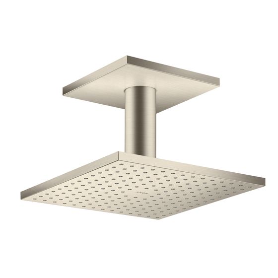 Hansgrohe AXOR ShowerSolutions Kopfbrause, 18l/min, 250x250mm, 2jet, Deckenanschluss, Brushed Nickel
