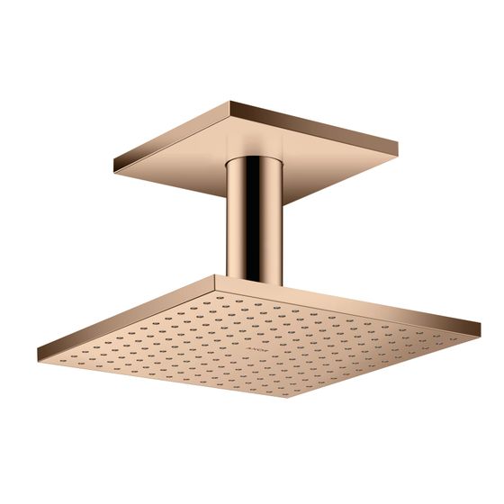 Hansgrohe AXOR ShowerSolutions Kopfbrause, 19l/min, 250x250mm, 1jet, Deckenanschluss, Polished Red Gold