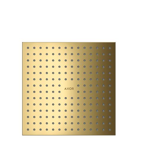 Hansgrohe AXOR ShowerSolutions Kopfbrause, 17l/min, 250x250mm, 2jet, Deckenintegriert, Polished Gold Optic