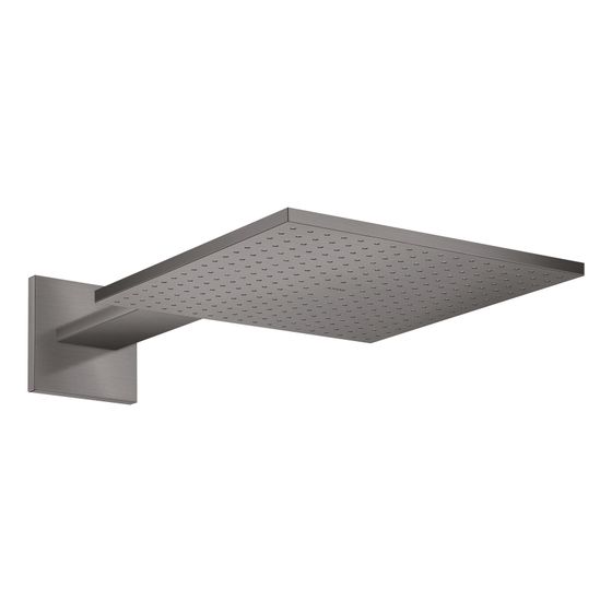 Hansgrohe AXOR ShowerSolutions Kopfbrause, 18,2l/min, 300x300mm, 1jet, Brausearm, Brushed Black Chrome
