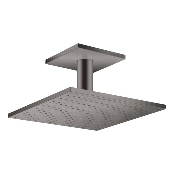 Hansgrohe AXOR ShowerSolutions Kopfbrause, 19l/min, 300x300mm, 1jet, Deckenanschluss, Brushed Black Chrome
