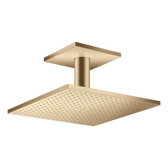 Hansgrohe AXOR ShowerSolutions Kopfbrause, 27l/min, 300x300mm, 2jet, Deckenanschluss, Brushed Bronze