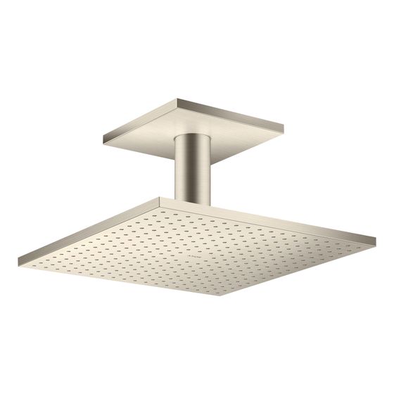 Hansgrohe AXOR ShowerSolutions Kopfbrause, 27l/min, 300x300mm, 2jet, Deckenanschluss, Brushed Nickel