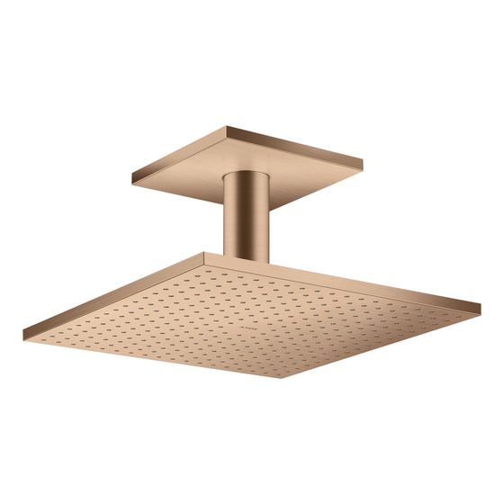 Hansgrohe AXOR ShowerSolutions Kopfbrause, 27l/min, 300x300mm, 2jet, Deckenanschluss, Brushed Red Gold