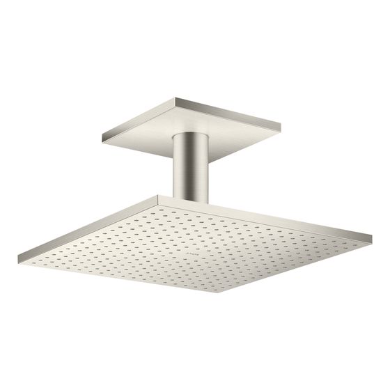 Hansgrohe AXOR ShowerSolutions Kopfbrause, 27l/min, 300x300mm, 2jet, Deckenanschluss, Edelstahl Optic