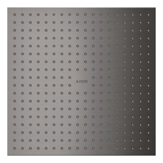 Hansgrohe AXOR ShowerSolutions Kopfbrause, 18,1l/min, 300x300mm, 1jet, Deckenintegriert, Brushed Black Chrome