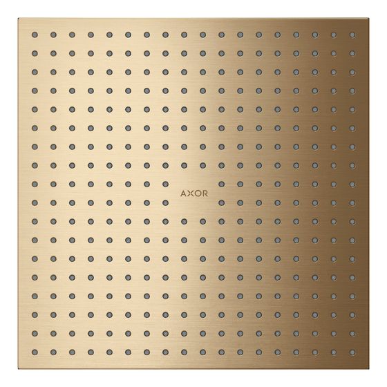 Hansgrohe AXOR ShowerSolutions Kopfbrause, 17l/min, 300x300mm, 2jet, Deckenintegriert, Brushed Bronze