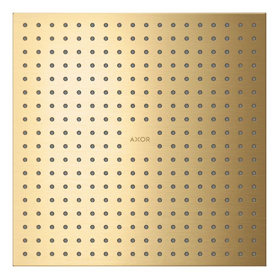 Hansgrohe AXOR ShowerSolutions Kopfbrause, 18,1l/min, 300x300mm, 1jet, Deckenintegriert, Brushed Gold Optic
