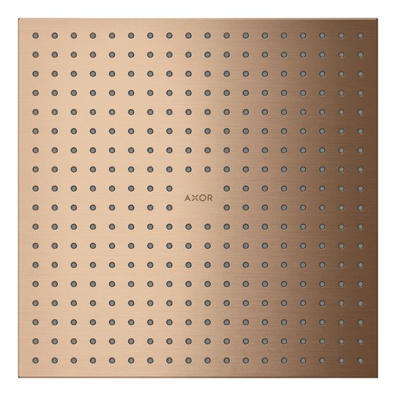 Hansgrohe AXOR ShowerSolutions Kopfbrause, 17l/min, 300x300mm, 2jet, Deckenintegriert, Brushed Red Gold