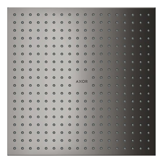 Hansgrohe AXOR ShowerSolutions Kopfbrause, 17l/min, 300x300mm, 2jet, Deckenintegriert, Polished Black Chrome