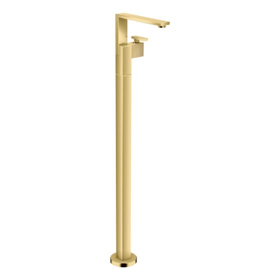 Hansgrohe AXOR Edge Einhebel-Waschtischmischer bodenstehend, 5l/min, Push-Open, Diamantschliff, Polished Gold Optic