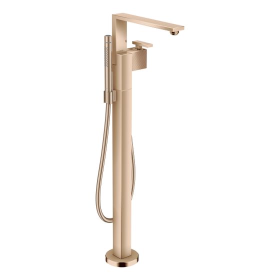 Hansgrohe AXOR Edge Einhebel-Wannenmischer bodenstehend, 23l/min, Diamantschliff, Polished Red Gold