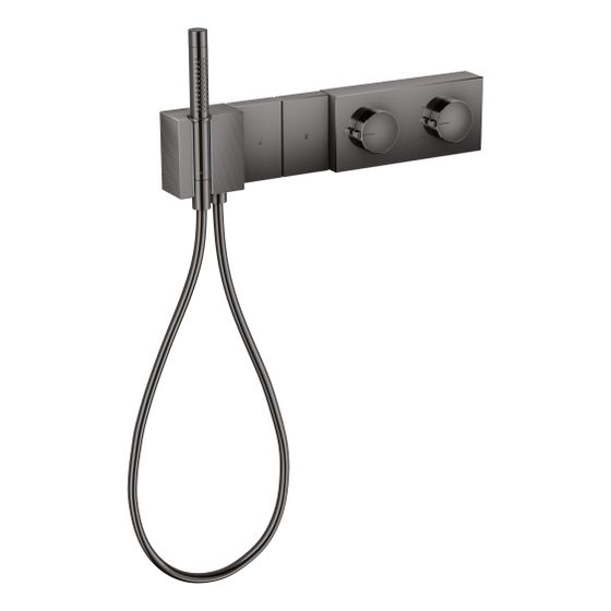 Hansgrohe AXOR Edge Thermostatmodul Select 470x100mm, Unterputz, 35l/min, für 2 Verb., Diamantschliff, Polished Black Chrome