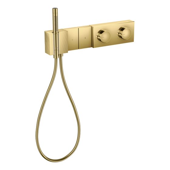 Hansgrohe AXOR Edge Thermostatmodul Select 470x100mm, Unterputz, 35l/min, für 2 Verb., Diamantschliff, Polished Gold Optic