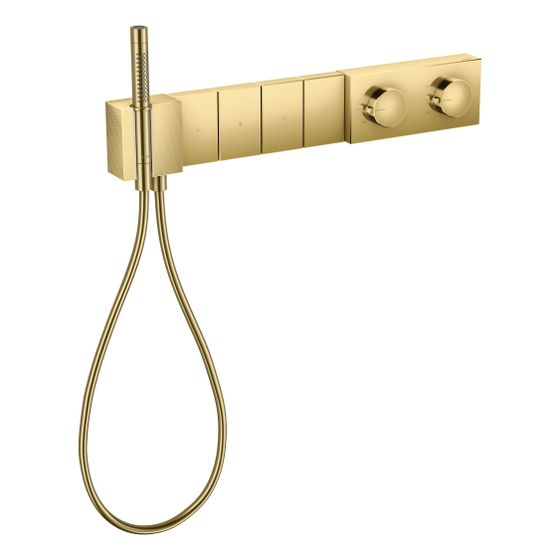 Hansgrohe AXOR Edge Thermostatmodul Select 610x100mm, Unterputz, 39l/min, für 4 Verb., Diamantschliff, Polished Gold Optic