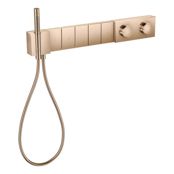 Hansgrohe AXOR Edge Thermostatmodul Select 680x100mm, Unterputz, 38l/min, für 5 Verbraucher, Diamantschliff, Polished Red Gold