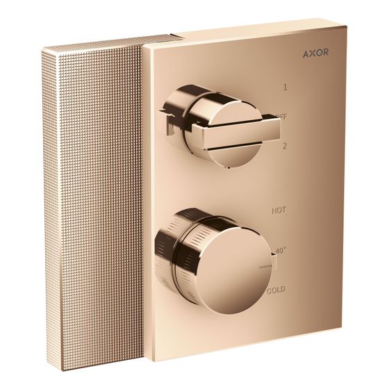 Hansgrohe AXOR Edge Thermostat Unterputz, 29l/min, Ab- und Umstellventil, Diamantschliff, Polished Red Gold