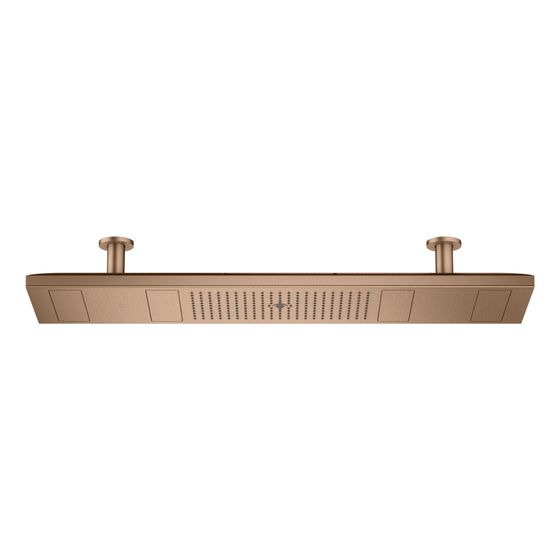 Hansgrohe AXOR ShowerSolutions ShowerHeaven, 21l/min, 1200x300mm, 4jet, Lichtmodul 5000 K, Brushed Red Gold