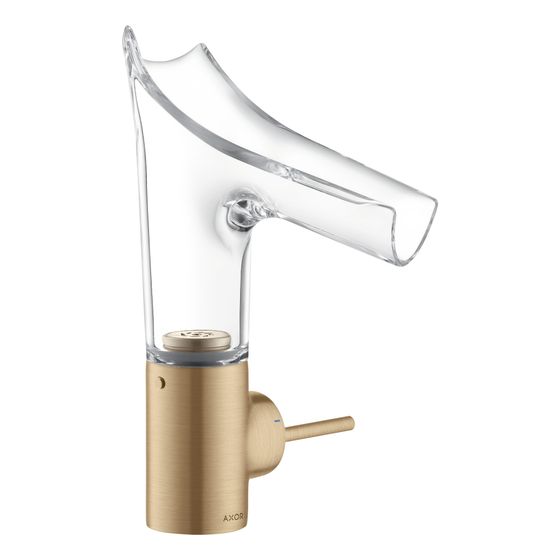 Hansgrohe AXOR Starck V Einhebel-Waschtischmischer 140mm, 4l/min, Glasauslauf, Ablaufgarnitur, Brushed Bronze