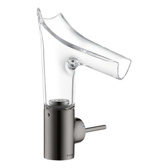 Hansgrohe AXOR Starck V Einhebel-Waschtischmischer 140mm, 4l/min, Glasauslauf, Ablaufgarnitur, Polished Black Chrome