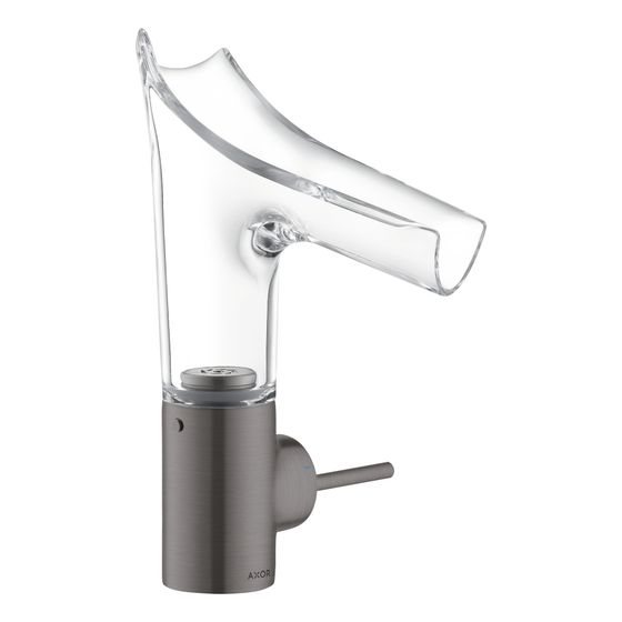 Hansgrohe AXOR Starck V Einhebel-Waschtischmischer 140mm, 4l/min, Glasauslauf, Ablaufgarnitur, Brushed Black Chrome