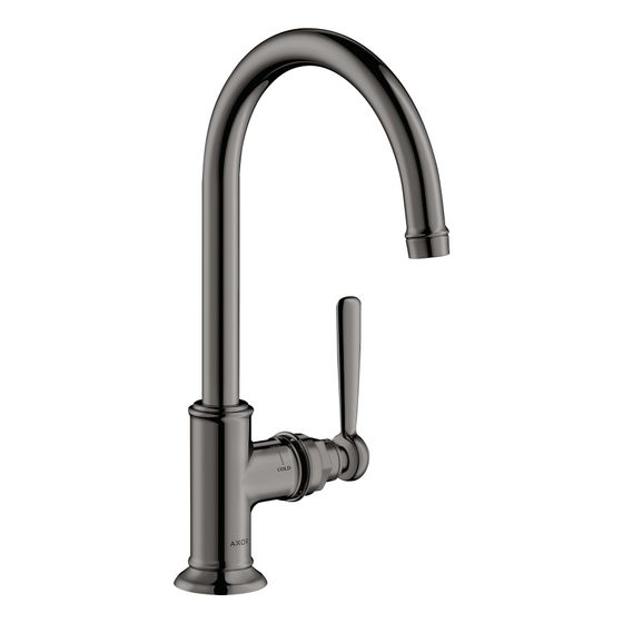 Hansgrohe AXOR Montreux Einhebel-Waschtischmischer 210mm, 5l/min, Hebelgriff, Ablaufgarnitur, Polished Black Chrome