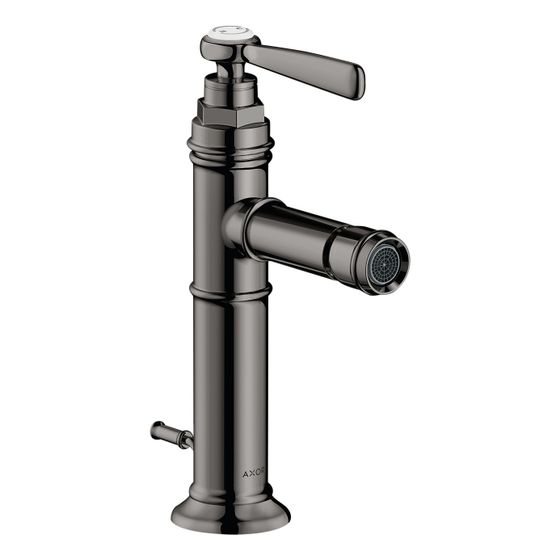 Hansgrohe AXOR Montreux Einhebel-Bidetmischer, 5l/min, Hebelgriff, Zugstangen-Ablaufgarnitur, Polished Black Chrome