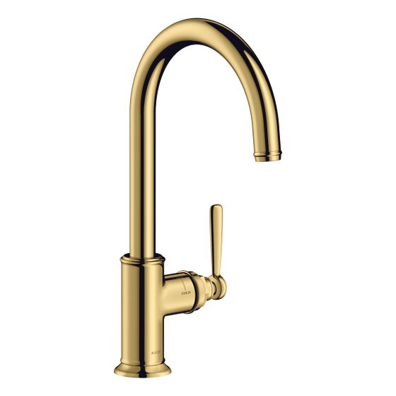 Hansgrohe AXOR Montreux Einhebel-Küchenmischer 260mm, 11l/min, Schwenkauslauf, Polished Gold Optic