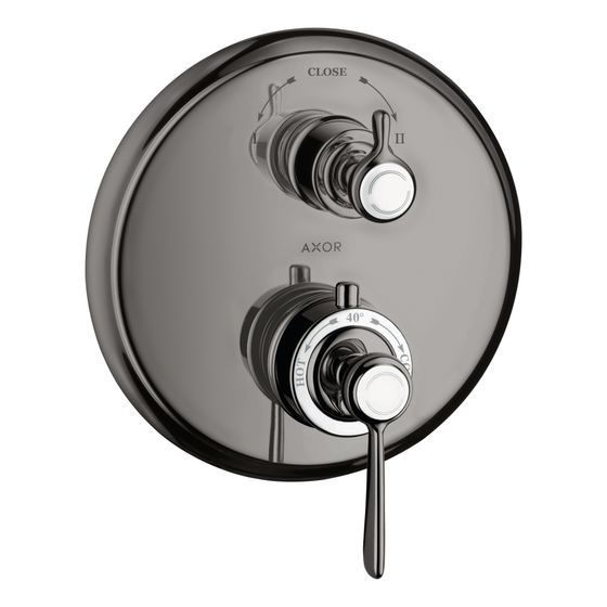 Hansgrohe AXOR Montreux Thermostat Unterputz, 29l/min, Hebelgriff, Ab- und Umstellventil, Polished Black Chrome