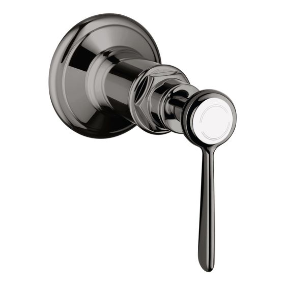 Hansgrohe AXOR Montreux Absperrventil Unterputz, Hebelgriff, DN 15/DN 20, Polished Black Chrome