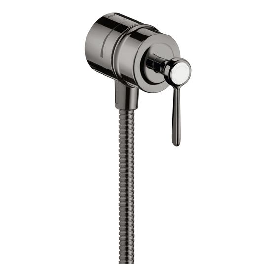 Hansgrohe AXOR Montreux Wandanschluss Stop, Rückflussverhinderer, Absperrventil, Hebelgriff, DN 15, Polished Black Chrome